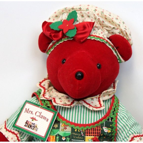 VTG 1992 LE Mrs Claws VIB North American Bear Christmas Cooking Cookie Tray - Picture 2 of 10